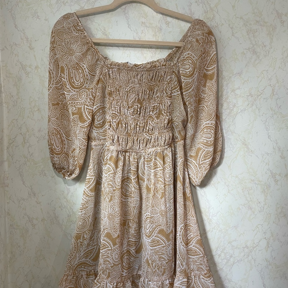Sienna Sky Sundress with Ruffled Puff Sleeves